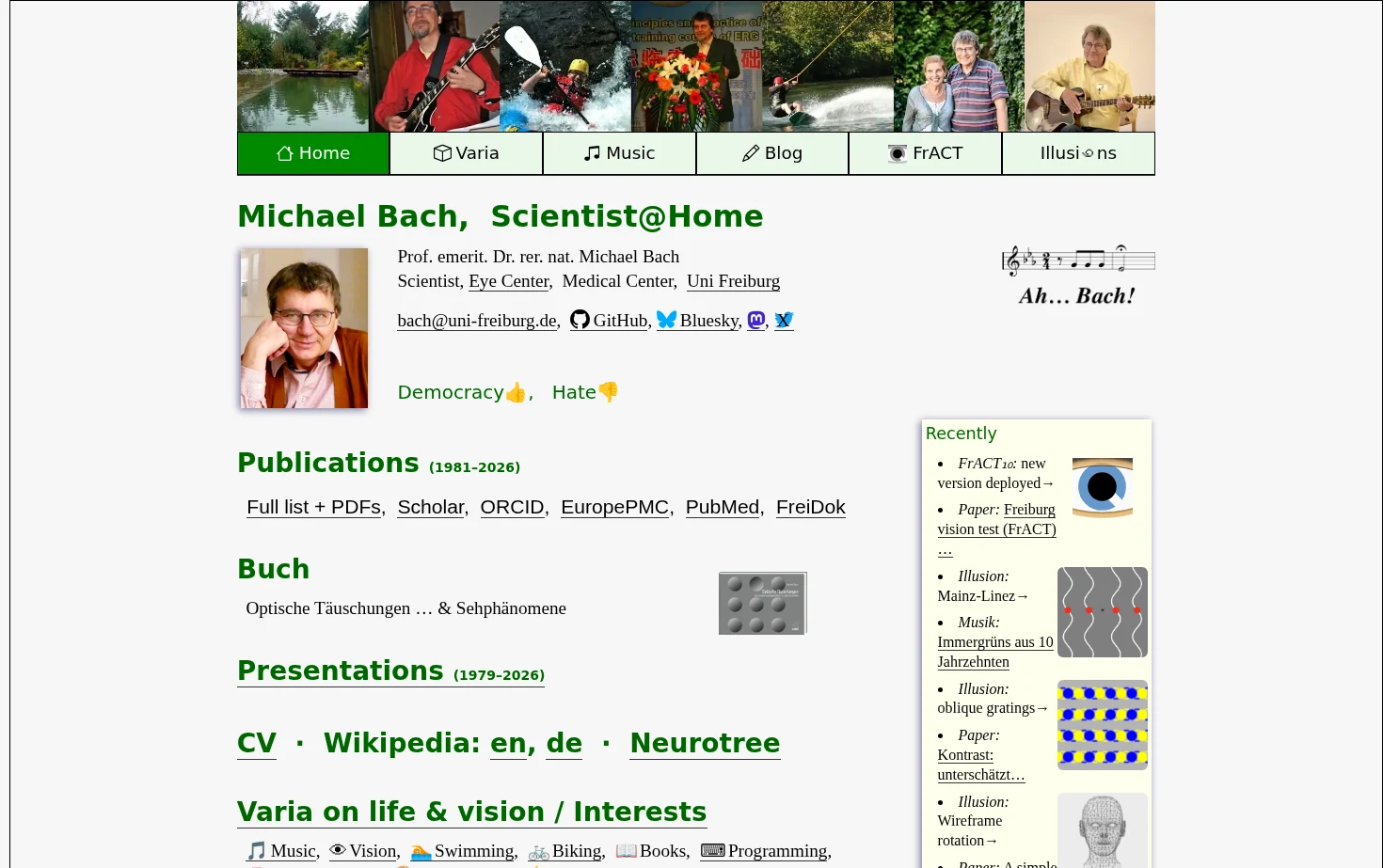 Michael Bach 页面快照